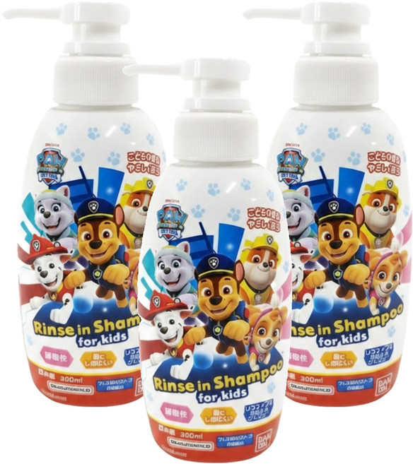 BANDAI 兒童洗髮精 汪汪隊立大功, 300ml, 3瓶