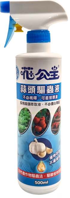 花公主 蒜頭驅蟲液, 500ml, 1瓶