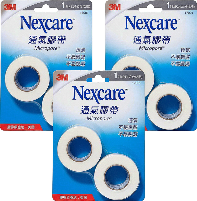 3M Nexcare 通氣膠帶, 2捲, 3組