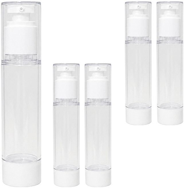 咪咪購物 真空乳液分裝瓶 50ml 5入, 透明, 1件