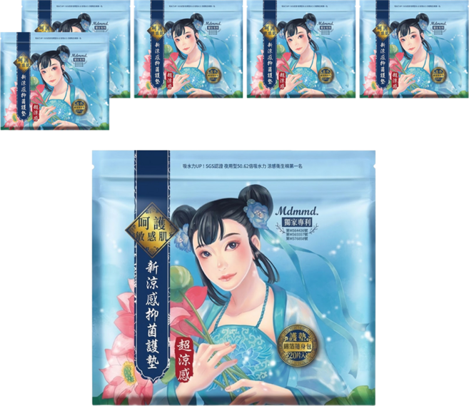 Mdmmd. 明洞國際 後宮超涼感系列 新涼感抑菌護墊, 15cm, 20片, 6包