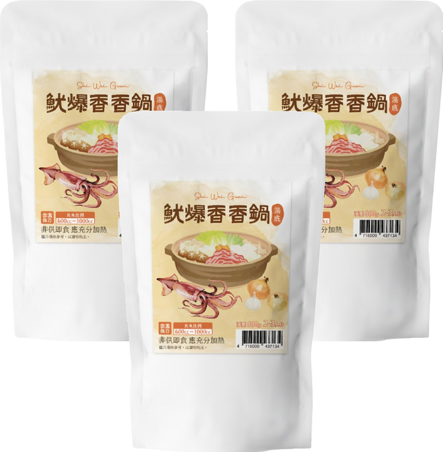 十味觀 魷爆香香鍋, 600g, 3個