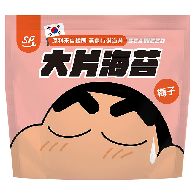 SUNFRIEND 蠟筆小新大片海苔 梅子, 1個, 30g