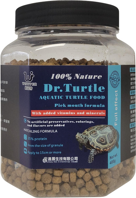 WEIYITER 維益特 水龜挑嘴全效浮水飼料, 400g, 1罐