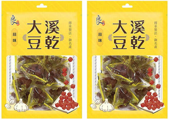 良澔 小小丁 豆乾 蒜味, 130g, 2袋