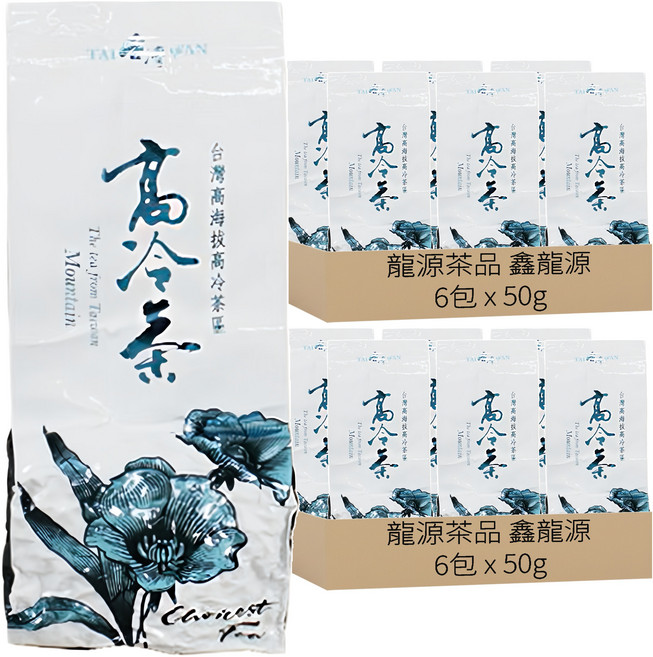 龍源茶品 鑫龍源 阿里山芝蕊甘雅 高山冷香烏龍茶葉, 50g, 6包, 2組