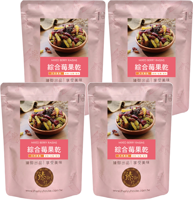臻御行 綜合莓果乾, 4包, 300g