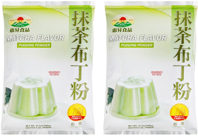 FAIRSEN 惠昇食品 抹茶布丁粉, 1kg, 2包