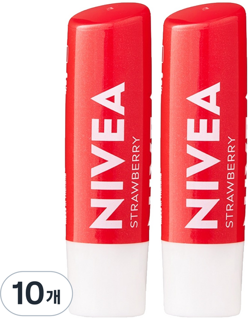 NIVEA 妮維雅 草莓亮澤護唇膏, 4.8g, 10個