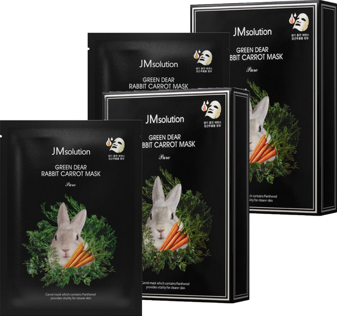 JMsolution 肌司研 Green Deer 兔子胡蘿蔔純淨面膜 30ml, 10入, 2個