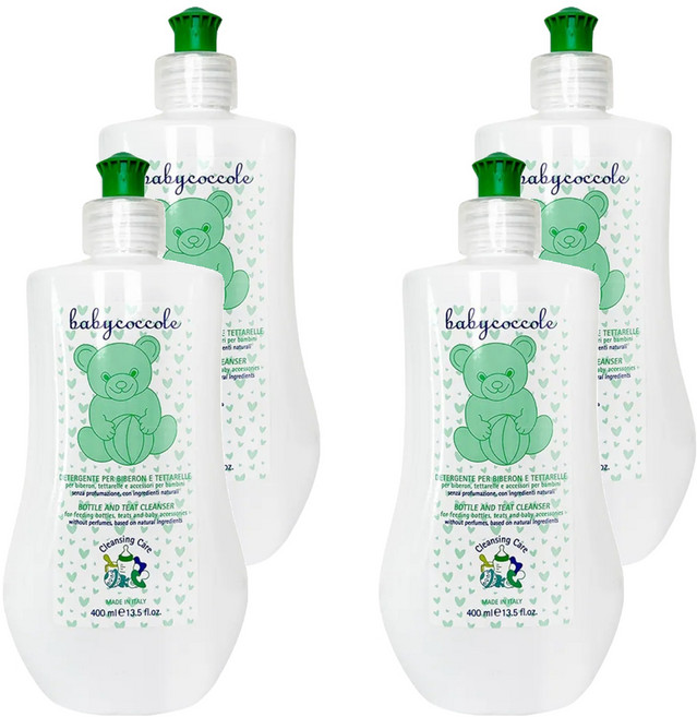 babycoccole 寶貝可可麗 奶瓶餐具酵素洗淨液, 4瓶, 400ml