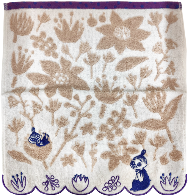 MARUSHIN 丸真 Moomin 洗臉巾, 小不點與美寶春花綻放, 1條
