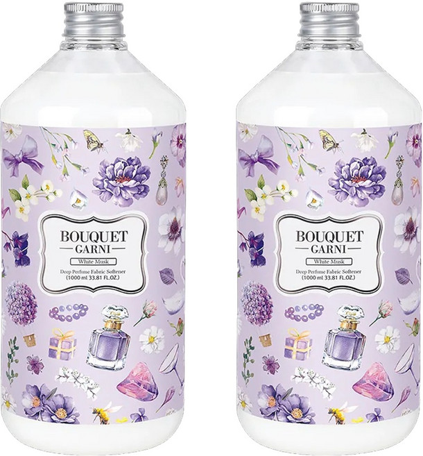 Bouquet Garni 璞珈妮衣物香氛柔軟精 白麝香, 1L, 2瓶