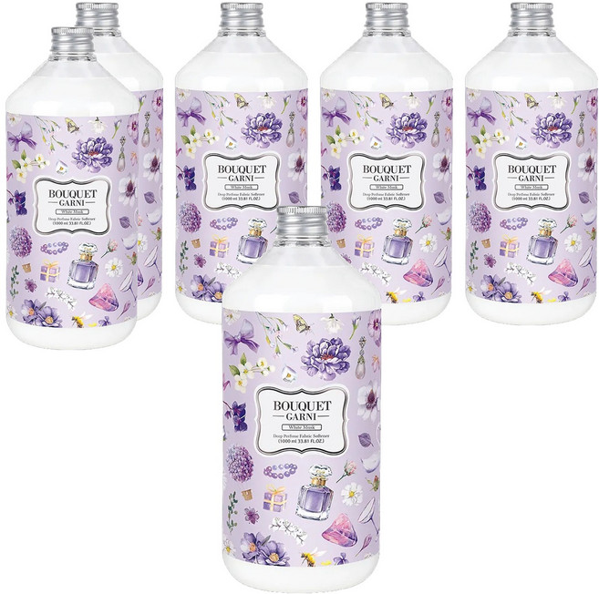 Bouquet Garni 璞珈妮衣物香氛柔軟精 白麝香, 1L, 6瓶