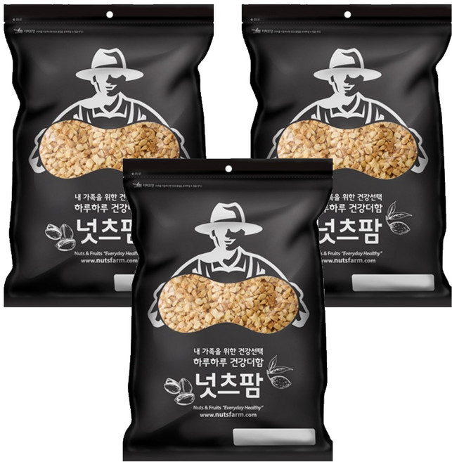 NUTS FARM 美國產烘烤花生碎, 1kg, 3個