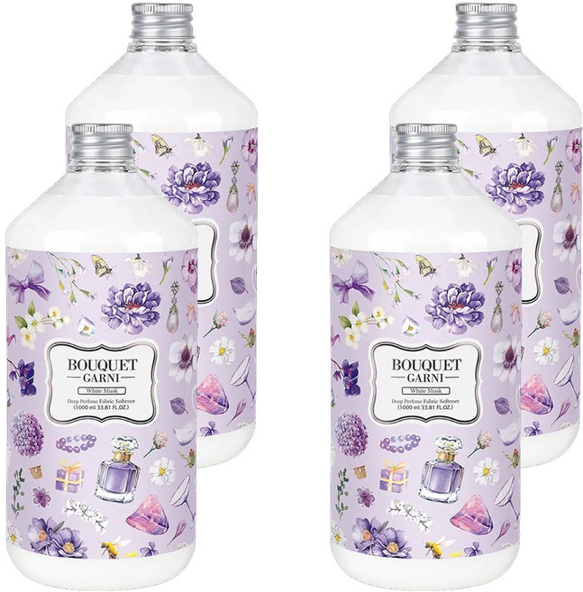 Bouquet Garni 璞珈妮衣物香氛柔軟精 白麝香, 1L, 4瓶