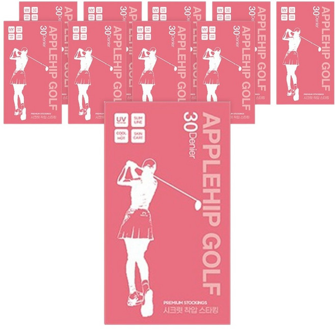 APPLEHIP 秘密壓力高爾夫踩腳絲襪 30D 10件組