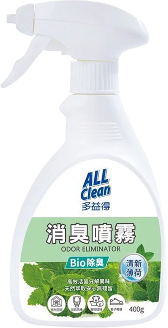 do it 多益得 ALL Clean 消臭噴霧 清新薄荷, 400g, 1瓶
