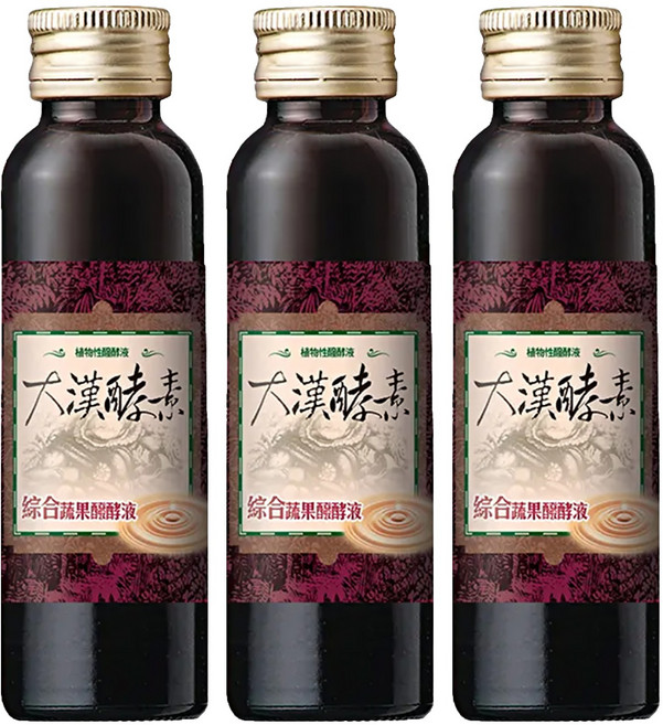 大漢酵素 綜合蔬果醱酵液, 60ml, 3瓶