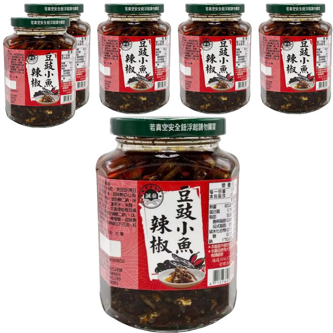 誠泰 豆豉小魚辣椒, 360g, 6罐