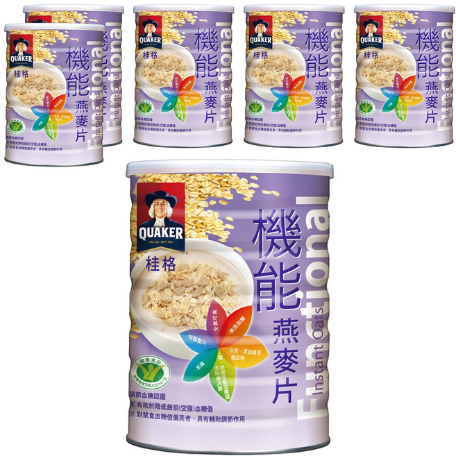 QUAKER 桂格 機能燕麥片, 700g, 6罐
