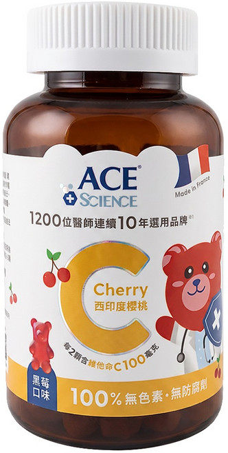 ACE SCIENCE 西印度櫻桃C軟糖, 30顆, 5.6g, 1罐