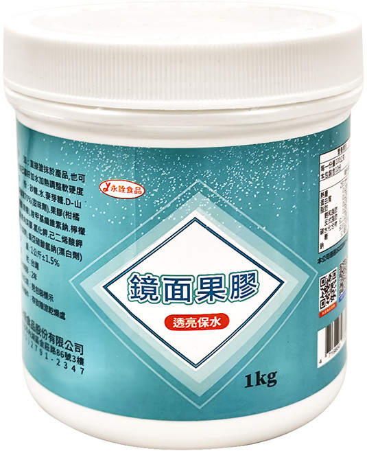 永詮食品 鏡面果膠, 1000g, 1桶