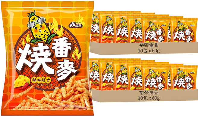 裕榮食品 燒番麥 辣味起士口味, 60g, 20包