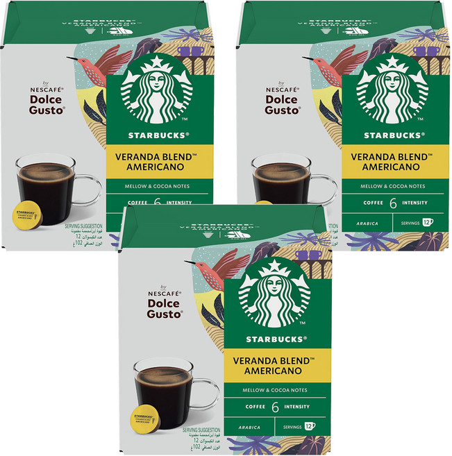 STARBUCKS 星巴克 閑庭美式膠囊咖啡, 8.5g, 12個裝, 3組
