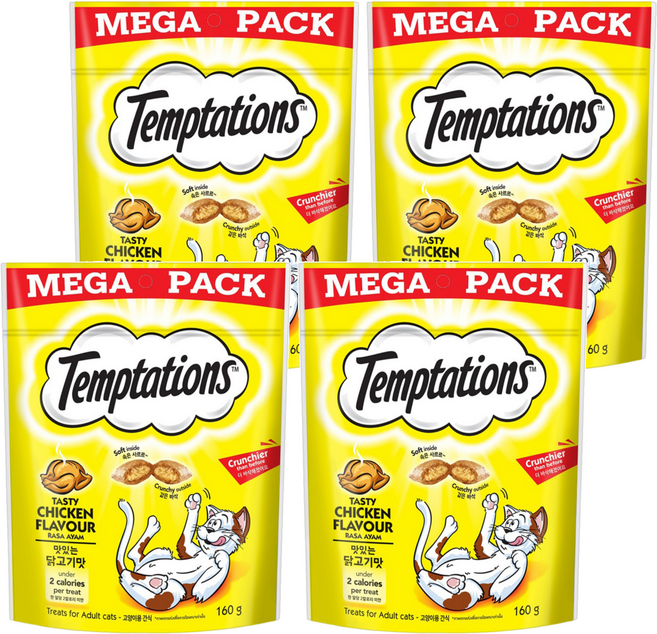 Temptations 喵愛餡 貓點心, 火烤嫩雞口味, 160g, 4包