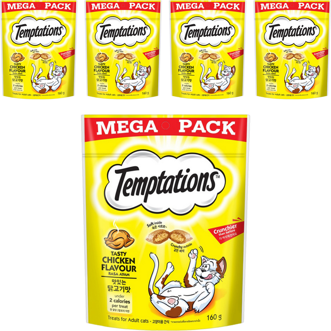 Temptations 喵愛餡 貓點心, 火烤嫩雞口味, 160g, 5包