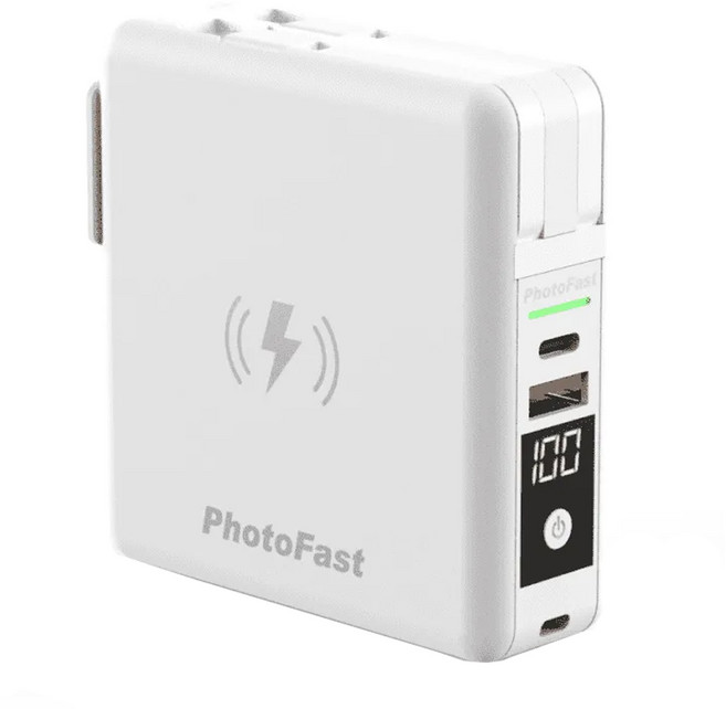 PhotoFast 銀箭資訊 萬用充 五合一磁吸行動電源 10000mAh, MUTICHARGE10000, 白色