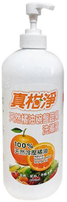 真柑淨 軟熊橘油碗盤蔬果洗滌液, 1L, 1瓶