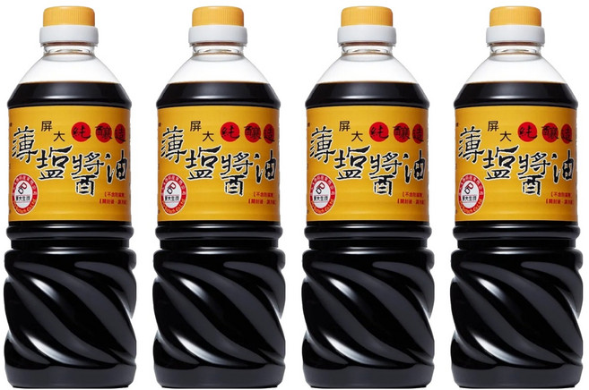 屏大 薄鹽醬油, 710ml, 4瓶