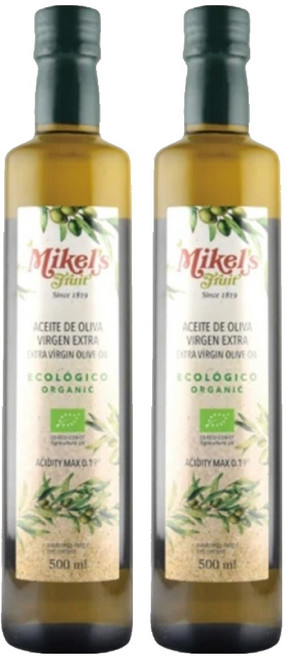 Mikel's Fruit 歐羅 西班牙歐羅有機第一道冷壓特級初榨橄欖油, 2瓶, 500ml