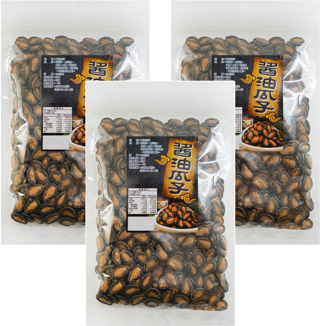 嘉禾 醬油瓜子, 200g, 3包