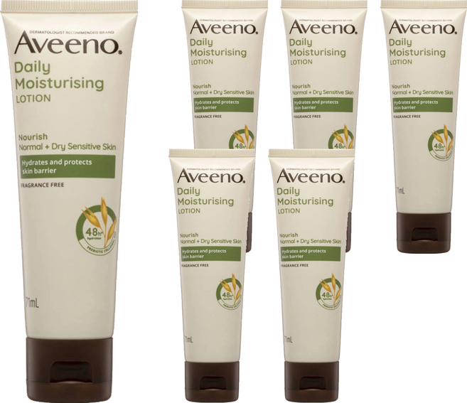 Aveeno 燕麥保濕乳 無香, 71ml, 6條