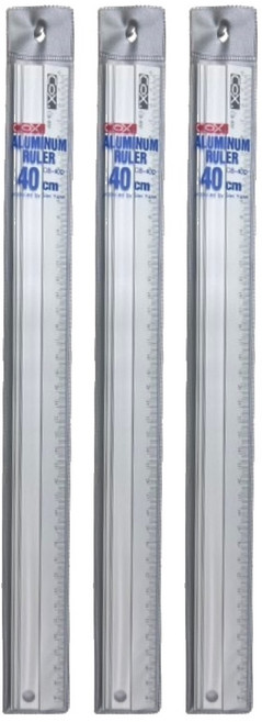 CoX 三燕興業 鋁合金直尺 CB-400 40cm, 3個, 銀色