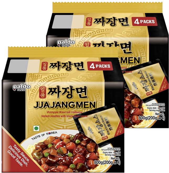paldo 八道炸醬麵 御膳炸醬麵 200g, 8包
