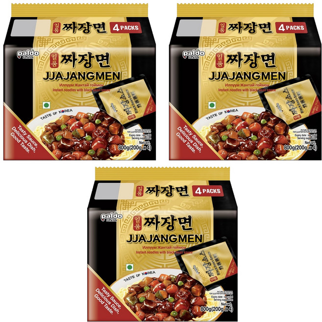 paldo 八道炸醬麵 御膳炸醬麵 200g, 12包