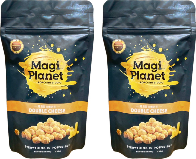 Magi Planet 星球工坊 爆米花 Double Cheese 特濃起司, 110g, 2包