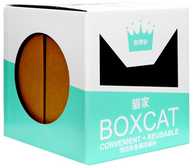 BOXCAT 國際貓家 強效除臭礦球貓砂, 13L, 10kg, 1盒, 除臭