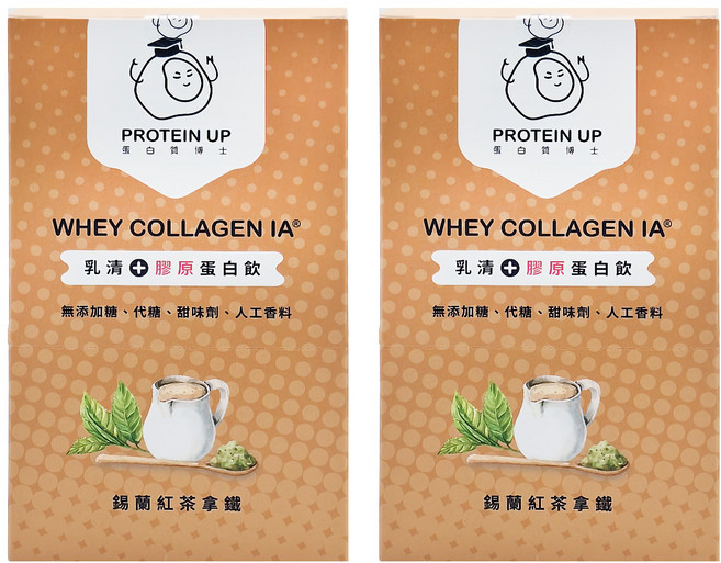PROTEIN UP 蛋白質博士 乳清膠原蛋白飲 IA 錫蘭紅茶拿鐵, 32g, 12包