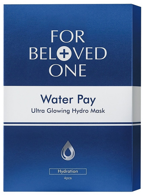 FOR BELOVED ONE 寵愛之名 台灣公司貨 Water Pay 水能亮微酵保濕大光圈面膜, 4片, 1盒