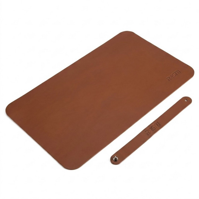 RASTO RMP1 北歐皮革加大款萬用辦公桌面滑鼠墊 60 x 30 x 0.2cm, 棕色, 1個