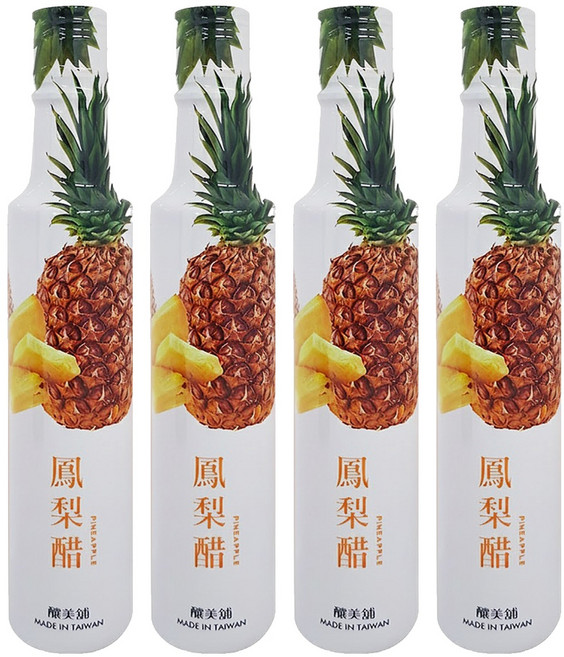 100%鳳梨釀造 鳳梨果醋, 250ml, 4瓶