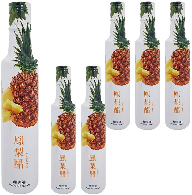 100%鳳梨釀造 鳳梨果醋, 250ml, 6瓶