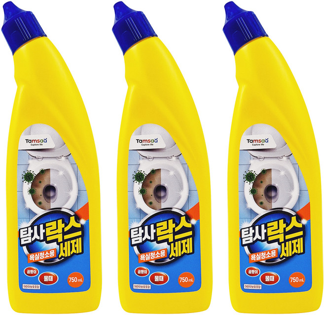 TAMSAA 浴廁專用漂白清潔劑, 750ml, 3瓶
