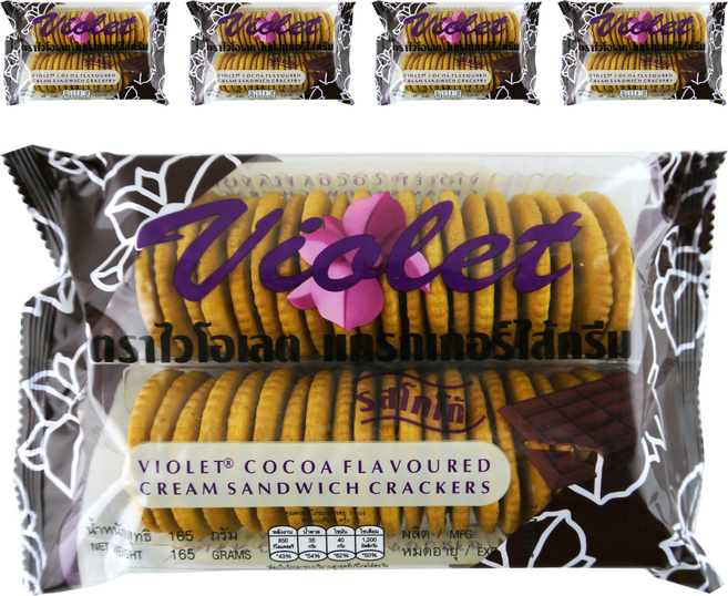 Violet 巧克力三明治夾心餅乾, 165g, 5包