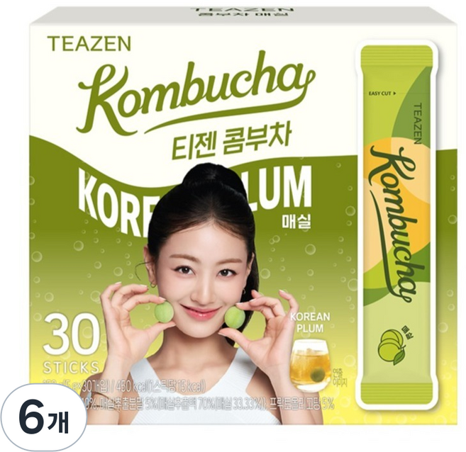 TEAZEN 茶禪 康普茶 梅子, 30入, 5g, 6個